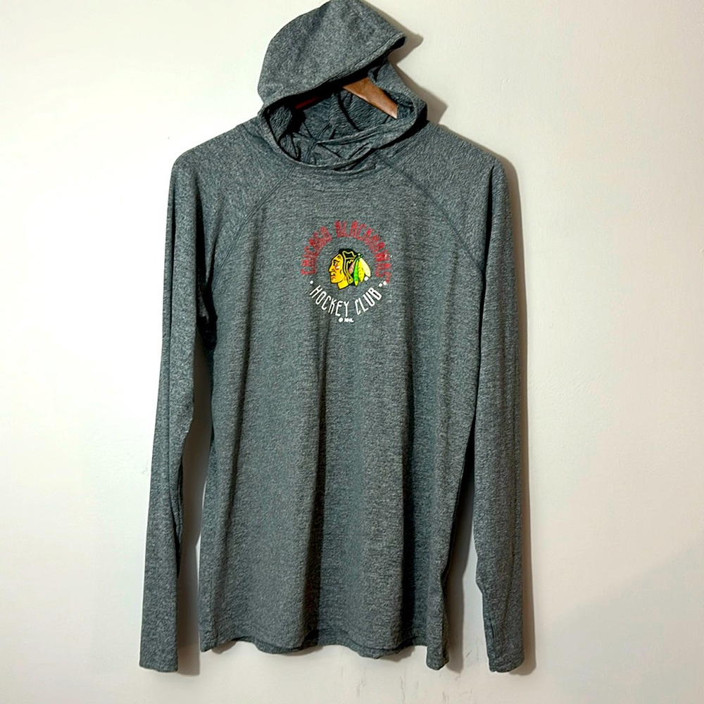 NHL Chicago Blackhawks, long sleeve, hooded shirt, size L 12-14